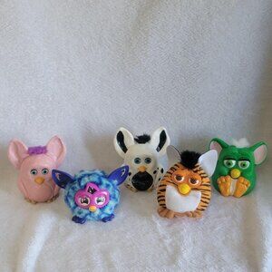 lot of five various furby toys